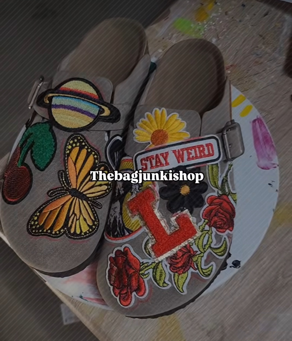 Varsity Patched Footbed Clogs image 2