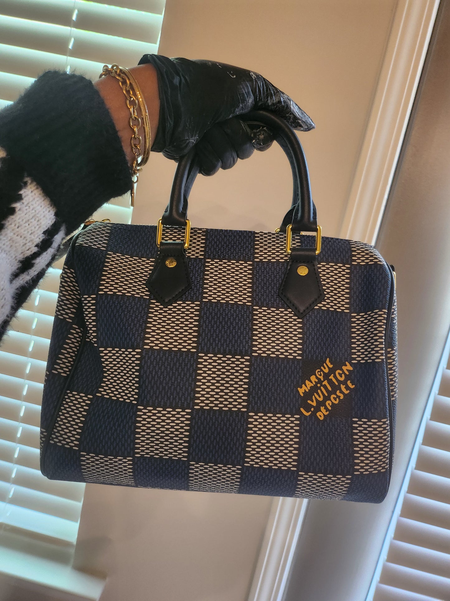 Blue Damier 25cm speedy  image 0