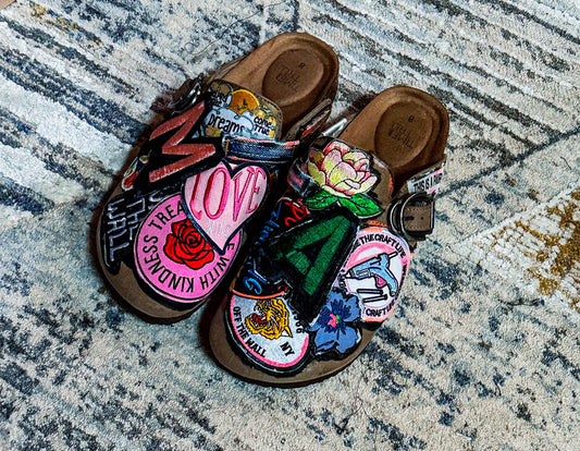 Varsity Patched  Footbed Clogs image 1