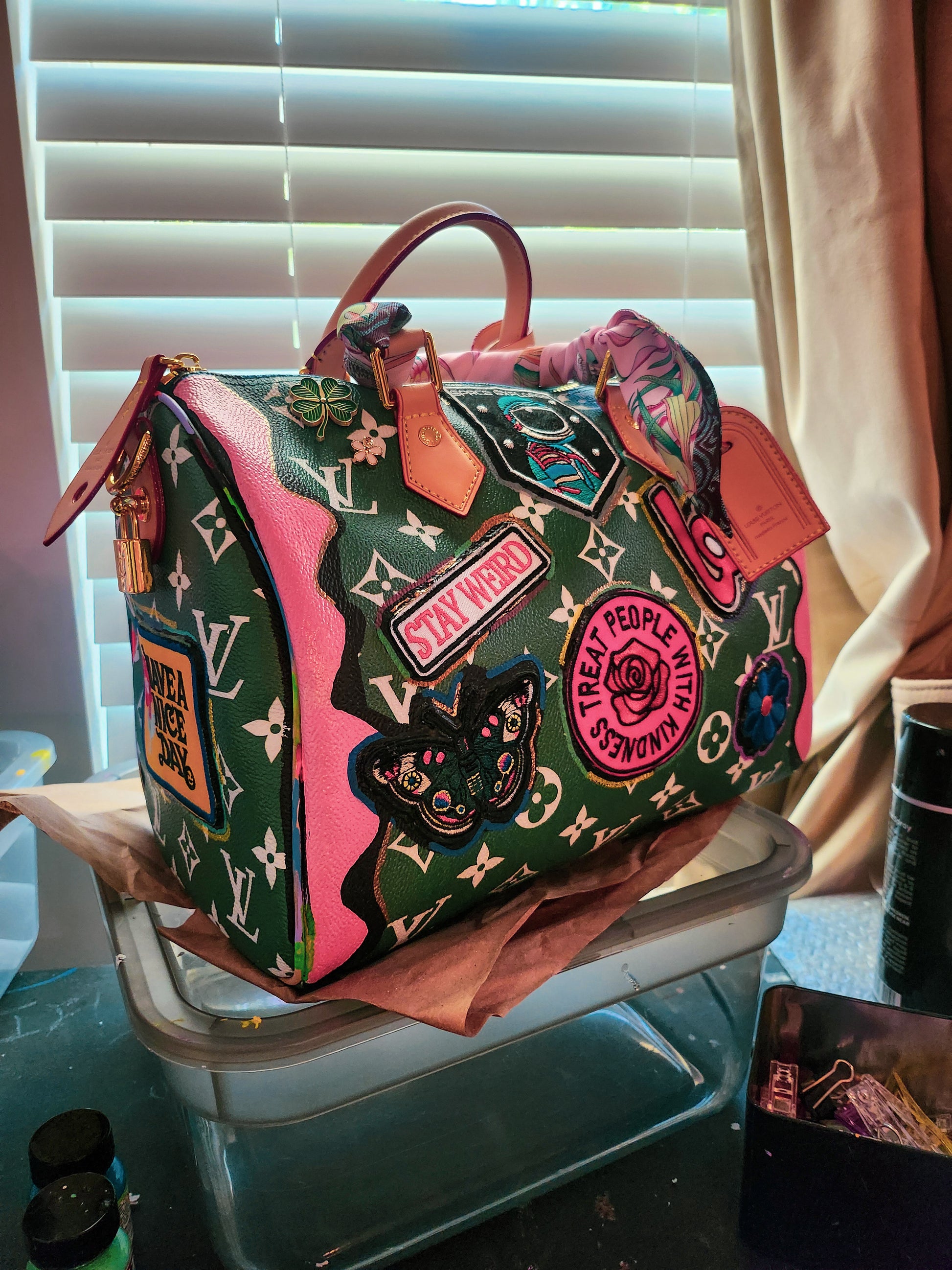 Green Bagjunki'd LV Speedy  30 image 0