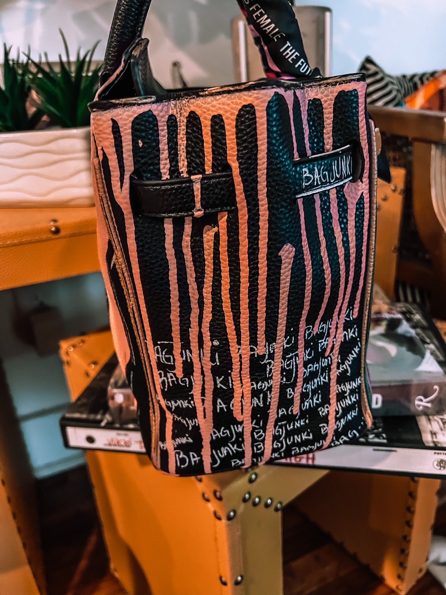 Distressed Paint Handbag - Future is Female image 2