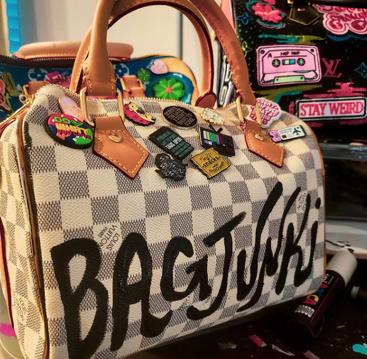 Pins Overloaded Handbag (Assorted Colors and Sizes )