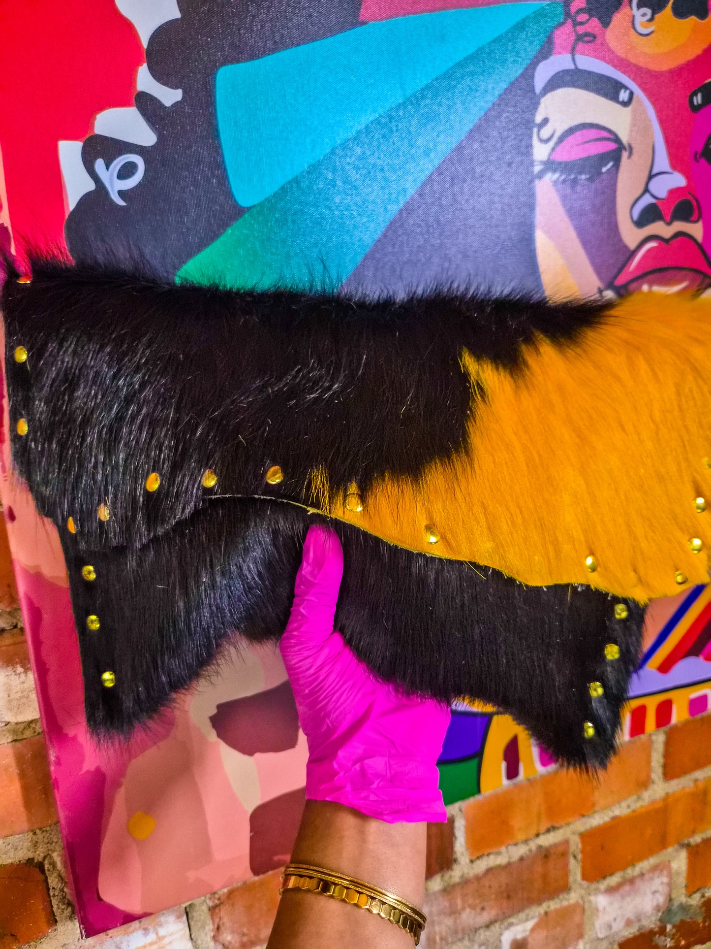 Cowhide Foldover case