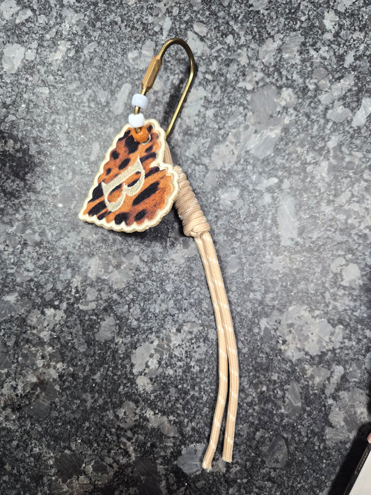 Animal Print Heart Bag tag